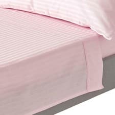 Image of Egyptian Cotton Satin Stripe Flat Sheets 330 TC 500 Thread Count Equivalent