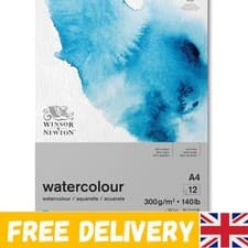 Image of Winsor & Newton Watercolour Pad A4 12 Sheets Cold Press 300gsm for Painting
