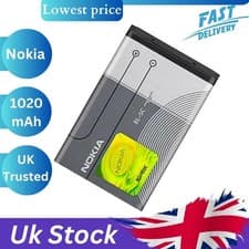Image of Genuine Nokia BL-5C BL5C 3Pin BATTERY 1020mAh MFG 2018 UK Trusted CE APPROVED