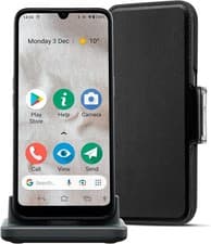 Image of Doro 8100 Pus - 4G Smartphone for Seniors - Unlocked - Wallet and Cradle