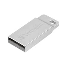 Image of Verbatim 64 GB Metal Executive USB Flash Drive Silver (98750)