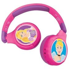 Image of Lexibook Disney Princess 2-in-1 Bluetooth & Wired Foldable Headphones- HPBT010DP