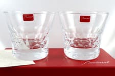 Image of Baccarat BIBA! 2013 Japan Exlusive Crystal Rock Glass Pair Tumbler Set with Box