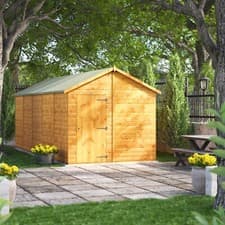 Image of Shed | Power Apex Garden Sheds | Wooden Windowless Workshop| Sizes 16x4 to 20x10