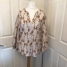 Image of Mint Velvet Kayla print longline blouse