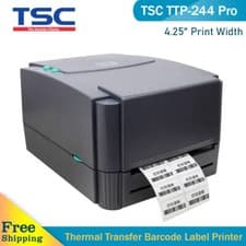 Image of TSC TTP-244 PRO Thermal Transfer Barcode Label Printer 4.25" Print width 203DPI