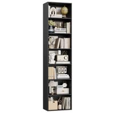 Image of Tall Bookshelf 7 Tier Slim Bookcase Storage Display Shelf Home Unit Rack 220cm