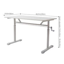 Image of Height Adjustable Standing Desk Sit Stand Workstation Ergonomic Computer Table