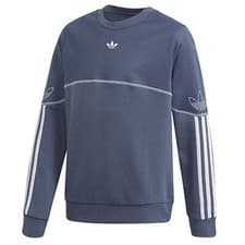 Image of Adidas Originals Outline Crew Kids Sweatshirt Boys Sweater FM4460 Tech Ink