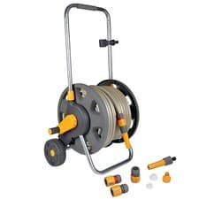 Image of Hozelock Assembled Hose Cart With Hose Pipe 30m or 50m Garden Watering