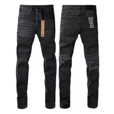 Image of NEW KSUBI Men's Black Slim Distressed High Street Fashion Jeans Size 28-40