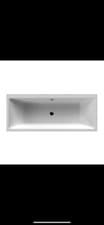 Image of Nuie Asselby Thin Edge Double Ended Bath 1700 X 700mm - White