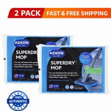 Image of Addis Superdry Mop Sponge Refills 2 Pack | Replacement Heads | Anti-Bacterial