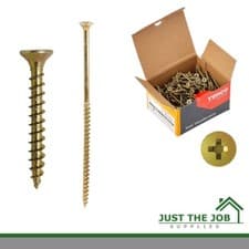 Image of Timco SOLO YELLOW WOODSCREW POZI COUNTERSUNK Wood Screws Flat Phillips Head ZINC