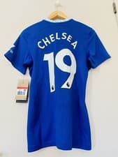 Image of *New with Tags* Chelsea Football Club Home Shirt 22-23, Number 19 Ladies Size L