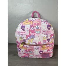 Image of New Loungefly Sanrio Hello Kitty Kawaii Tokyo AOP Convertible Mini Backpack