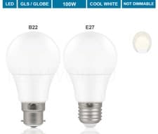 Image of LED GLS Light Bulbs 9W/10W = 60W 13/16W = 100 Watt BC B22 ES E27 3000K / 4000K