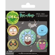 Image of Rick And Morty (Heads) Badge Pack