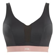Image of Panache Ultra Performance Sports Bra Charcoal & Pink Underwired No Padding 5022