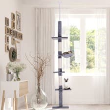 Image of 5-Tier Floor To Ceiling Cat Tree Kitty Activity Center Scratching Post