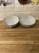 Image of Denby - Elements-Light Grey-Cereal Bowls X2.Brand New. First Quality