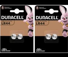 Image of 2 Or 4 Pc Duracell LR44 Batteries AG13 357 A76 SR44 Coin Cell Button Alkaline