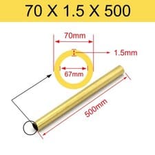 Image of Brass Tubes ROUND PIPE Cu 62% OD 2mm 3mm 4mm 5mm 6mm 7mm 8mm 9mm 10mm To 90mm