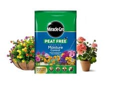 Image of Miracle Gro Moisture Control Compost Pots & Baskets Peat Free Premium Soil 10L