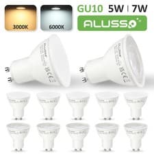 Image of 1-100Pack LED GU10 Light Bulbs 5W 7W Warm Cool Day White Spot Down light 230V UK