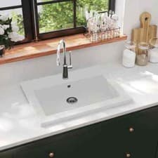 Image of Granite Basin 600x450x120 mm White vidaXL