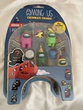 Image of Toikido Among Us Crewmate Figures Series2, 5 Pack Incl 3 Hidden Hats Accessories