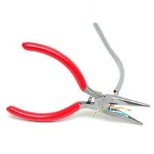 Image of Stainless Steel Needle-Nose Pliers, Long Nose, Flat Jaws, 2mm Cutting, 100g Tool