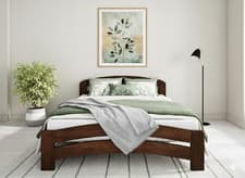 Image of Solid Wood Bed Frame Super King Size Bed Wooden Slatted Base