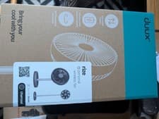 Image of Duux Rize Charcoal personal, portable, cordless fan. Pedestal or desk fan
