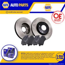 Image of 2x Vented Brake Discs and Pads fits RENAULT KANGOO 1.6 Front 2008 on 258mm Set