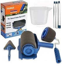 Image of Paint Runner Pro Roller 8Pcs Brush Set Room Painting Wall Handle Decorating Home