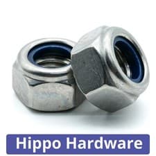 Image of M5 M6 M8 M10 M12 M14 M16 Nyloc Nylon Insert Nuts A2 Stainless Steel Type T