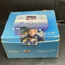Image of Canon Selphy CP780 Photo Printer Silver Opened to Check Contents - Never Used