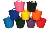 Image of pack of 5 15 litre flexi 15l tub 15 litre container bucket 15l basket tubs
