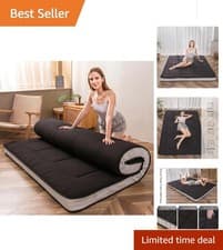 Image of Versatile Full Futon Mattress - Durable Folding Sleeping Pad for Home or Camping
