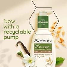 Image of AVEENO DAILY MOISTURISING YOGURT BODY CREAM VANILLA & OAT SCENT 300ML