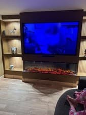 Image of 2026 TruFlame™ PREMIUM 72inch wide 3 sided Built in Fireplace