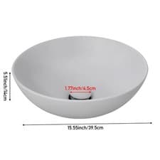 Image of Modern Bathroom Wash Basin Sink Ceramic Countertop Vessel White Various Style