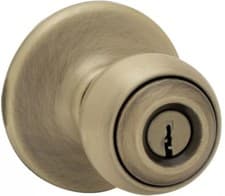 Image of New Kwikset Entry Set Antique Brass Security Series Polo Single Cylinder Keyed