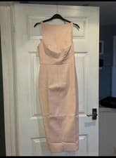 Image of Ted Baker Brand New With Tags Peach Pink Structured Midi Special Occasion Dress