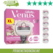 Image of Gillette Venus ComfortGlide PRO Razor Blades x6– Pomegranate Scent 100% ORIGINAL
