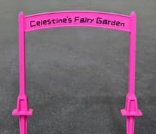 Image of Fairy Garden Entrance Sign, Cake Topper - Customized - Miniature