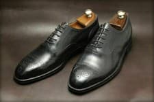 Image of Men's Handmade Oxford Black Brogue Wingtip Toe Cap Lace Up Formal Shoes 7-8-9-10