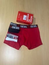 Image of Diesel Boxer Short Medium Underwear Trunks Men's  Cotton Stretch Pack Of 3