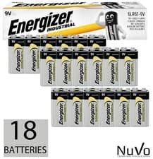 Image of 18X ENERGIZER 9V PP3 HEAVY DUTY INDUSTRIAL ALKALINE BATTERIES SMOKE ALARM LR22